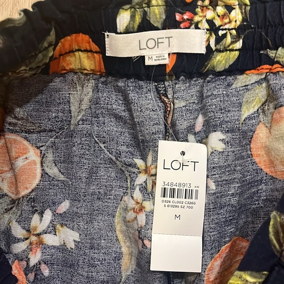 NWT Pull On Linen Blend Wide Leg Pants in Orange Harvest Medium - Picture 6 of 8